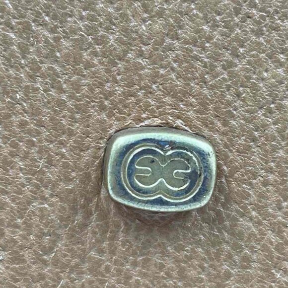 Authentic Escada Women Beige Brown Double Handle Bottom Studs Tote Handbag - Picture 4 of 10